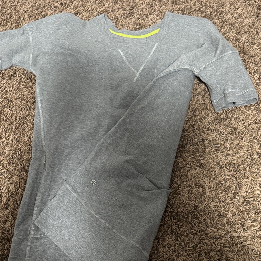 lululemon athletica Gray Crew Neck Sweater